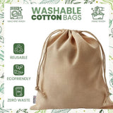 50Pcs 20X30cm Drawstring Storage Bags Calico Bags Linen Tote Gift Bag Bulk V201-W12783644