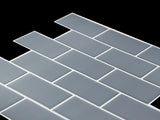 Tiles 3D Peel and Stick Wall Tile Dark Grey 10 Sheets V63-837071