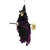 Witch Figurines Halloween Decorations Outdoor, Porch Swing Witch Statue Outdoor Hanging Lights with V1192-AZ-W-35134