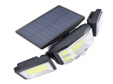3 Heads Outdoor Solar Wall Light with Remote Control Motion Sensor 3 Lighting Modes Waterproof Wide V1294-YM0901-3119240045311