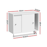 Artiss Bathroom Storage Cabinet Wall Mounted Cupboard Vanity Medicine Organiser FUR-S-BATH-ROD01-WH