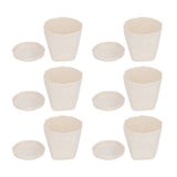 6Pcs Small Plant Pot Lightweight Versatile Simple Style Plastic Flower Pot with Trays for Indoor V1294-YM0901-3111240201811