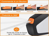 Retractable Dog Leash with Locking Button for Small and Medium Dogs up to 50 kg, 5 Meters, Black V1237-ZY-917-231
