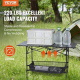 Folding Camping Table, Outdoor Portable Side Tables, Lightweight Fold Up Table, Aluminum & Steel V952-HWZDCZL200LBS0UE8V0
