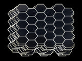 3D Peel-and-Stick Wall Tiles Black Hexagonal Design, 10 Sheets V63-837081