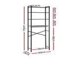 Artiss Over Toilet Bathroom Storage Rack Space Saving 4 Tier Organiser White BSR-A-4T-173H-BK