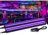 Black Light Bar,2 Pack 5W LED Blacklight Strip Light Tube with USB Power,UV Strip Lights for Glow V1370-AZ4-08322