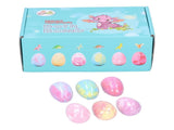 Dinosaur Egg Shaped Essential Oil Bath Salt Ball Plant Extract Bubble Bath Soap for Kids 120gx6 V1294-YM0901-3112210029211