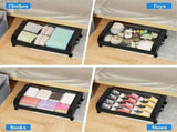 Under Bed Storage Bin with Wheels 48L Capacity Clothes Toys Organizer for Home Bedroom, Black V1237-ZY-917-119