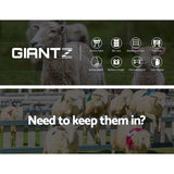 Giantz Fence Energiser 8KM Solar Powered Electric 500M Poly Wire Insulator SFC-FIK-WIRE-8KM-N