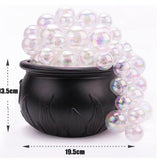 Halloween Decorations Indoor - DIY Bubbling Cauldron Set - Black Plastic Bowl Party Decoration V1192-AZ-W-3190