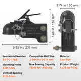 Adjustable Trailer, 2-5/16" Hitch Ball, 15000 lbs Capacity, Heavy Duty Cast Channel-Mount V952-KDJXTCOHQDZ2OQEGOV0