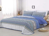Blue teak Sunrise Floral Lightweight 3 Pc Bedspread & Pillow Cover Set V745-AC080526Q13U