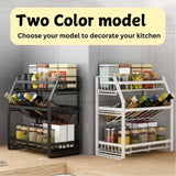 3-Tier Detachable Spice Rack Storage Organiser for Kitchen Countertop V178-36110