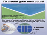 230 Ft Driveway Basketball Tape Outdoor Court Adhesive Marking Lines for Tennis Badminton Parking V1259-DP01-A-1220