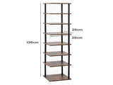 Levede Vertical Shoe Rack 8-Tier Space Saving Narrow Corner Organiser Storage EA0297-8-BR-AU