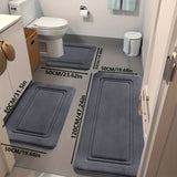 Bathroom Rug Set Bathroom Accessories Absorbent Rug Soft Rug Bathroom Decor - Coffee - Size 01 V1102-113-75998-COF-01