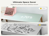 CARLA HOME 6-Layer Large Jewelry Organizer Box for Women with Mirror, Drawers, Hooks & Dividers for V178-36230
