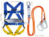 full-body safety harness, roof safety harness, shock-absorbing rope, EVA waist padding, polyester V1102-108-02022-BLU-2M