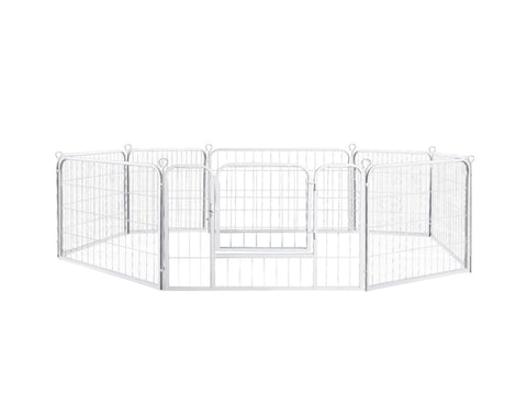PaWz 8 Panel 24'' Pet Dog Playpen Puppy White 24 inch DO1005-24-WH_NZ