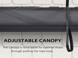 2.7 x 4 M Grey Outdoor Retractable Pergola for Patio LSB-59343