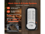 Mechanical Keyless Entry Door Lock, 2.0 Code Upgrade, 4-7 Digits Code, Single-Sided Push Button V952-JXMMSYSQXQRSNIU67001V0