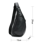 Brown Men's Leather Sling Backpack - Casual Crossbody Chest Bag V888-ELOSUNG38135