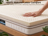 Giselle Bedding Double Latex Mattress Topper 7-Zone Natural Latex Core Breathable 5cm TOPPER-LT-5-MS-D