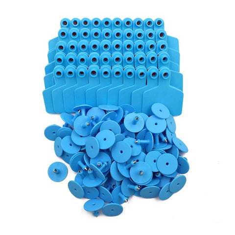100x Cattle Ear Tags 6x7.5cm Set - Medium Blue Blank Cow Sheep Livestock Label V238-SUPDZ-32496978526288