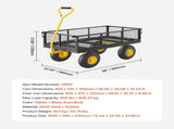 900 Lbs Heavy Duty Steel Garden Cart, Garden Wagon Cart on Wheels, Outdoor Metal Yard Utility Wagon V952-ZXHYTCHH900L1UA7KV0