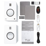 Kanto TUK 260W Powered Bookshelf Speakers with Headphone Out, USB Input, Dedicated Phono Pre-amp, V398-KO-TUKMW-S6W