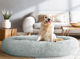 i.Pet Pet Bed Dog Cat 110cm Calming Extra Large Soft Plush Light Grey PET-BED-D110-LTGR