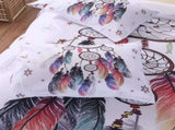 Dream catcher Printed Duvet Cover Set with Matching Pillowcases - white-Single V745-AQ042320S3