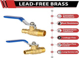 (Pack of 2) Cold Expansion Pex-A 1/2-inch X 1/2 Inch Male MPT Brass Shut-off Ball Valve for Pex-A V1258-DP02-C-2444