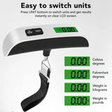 Portable Digital Luggage Scale Accurate Weighing, 5.07"*1.18" Compact and Lightweight Travel Scale V1366-AZ2-W-11552