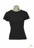 5x Womens 100% Cotton T-Shirt Plain Basic Tee Casual Top in Black V563-BR-5WSHIRT-BLK-14