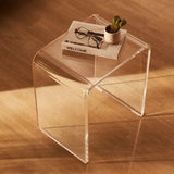 VEVOR Acrylic End Table, C-Shaped Lucite Side Table, Clear Acrylic Side Table for Drink, Food, Snack V952-YKLBZXTMSDGZUGWAPV0
