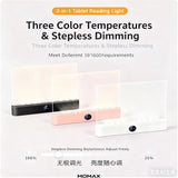 Flat Book Light, Rechargeable LED Reading Light with 3 Colors & Timer, Dimmable Full Page Panel V1366-AZ2-W-10669