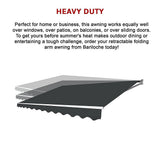 Outdoor Folding Arm Awning Retractable Sunshade Canopy Grey 3.0m x 2.5m V63-842721