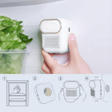Mini Fridge Deodorizer Rechargeable Air Purifier for Refrigerator Wardrobe White V1263-JX-7762