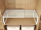 Expandable Cabinet Storage Shelf Stackable Metal Organizer Rack Adjustable Width for Kitchen V1366-AZ2-W-14897