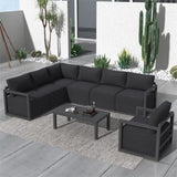 Alfresco 7-Seat Garden Lounge Set Charcoal Grey V264-OTF-543A-DGR-8PC