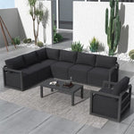 Alfresco 7-Seat Garden Lounge Set – White V264-OTF-543A-WHE-8PC