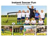 Everfit Pop Up Soccer Goals 2 Piece Set Target Net Kids Indoor Outdoor SN-B-PUP-21TT-YE