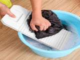 1Pc White Plastic Washboard for Laundry Home Use Wavy Surface Handheld Design V1370-AZ4-16830