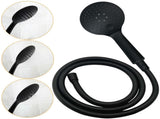 WELS Matt Black 9" Round Rain Shower Head Handheld Adjustable Rail Arm Elbow 2in1 Set V1233-HR003M4CBSC842BSR0901B