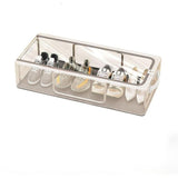 PVC Shoe Storage Box Waterproof Foldable Clear Steel Frame Under Bed Organizer, Zippered Access for V1192-AZ-W-21319