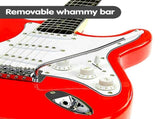Karrera 39in Electric Guitar Music 6-String Instrument Full Size Red EGP-5W-RD