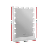 Embellir Makeup Mirror 43x61cm Hollywood Vanity with LED Light Tabletop White MM-FRAME-4361-WH