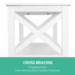 Artiss Console Table 3-tier White Polly FURNI-F-TTAB-01-WH